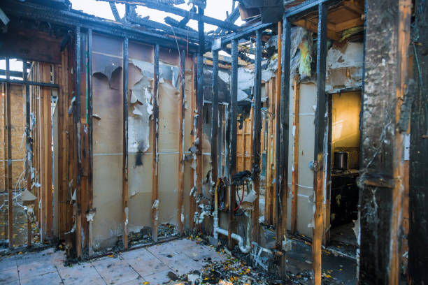 Professional Fire Damage Removal technician working in Cherry Valley, IL